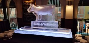 ice sculpture cow food bar