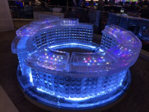 circular ice bar with lights casino las vegas