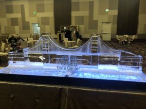 ice sculpture bridge corporate party